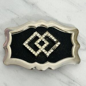 Vintage Rhinestone Studded Belt Buckle Made in USA ✨